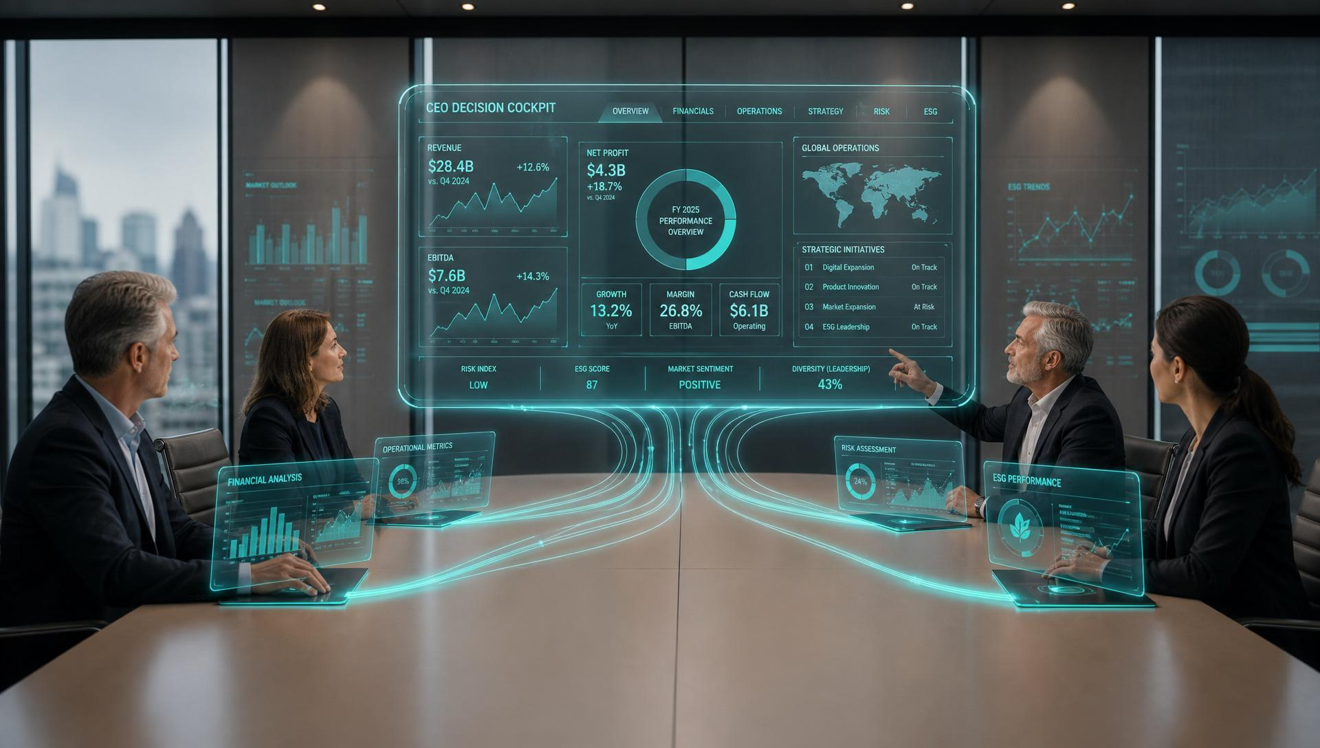 Comité de dirección ante un CEO Decision Cockpit